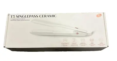 T3 SinglePass 1  Flat Iron Straightener - White • $59.99