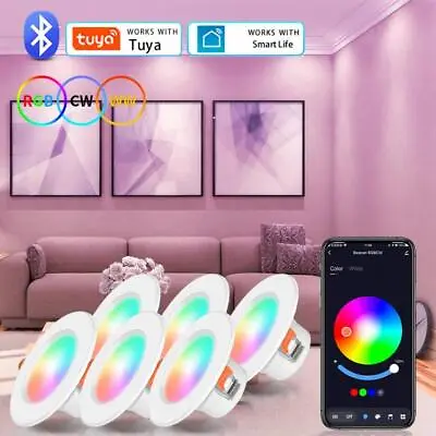 Wifi Smart LED RGB Downlight 10W White Amazon Alexa Google Voice Remote Control • $14.72