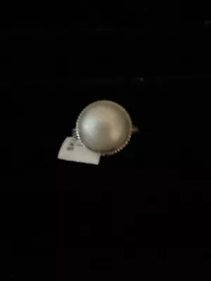 Mabe Pearl Ring Silver Approx 15 Mm BIG Available In 5678910 • $25