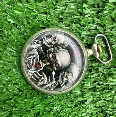 Antique Gothic MEMENTO MORI Vintage Cortébert Pocket Watch Swiss 50s Made Rare • $340