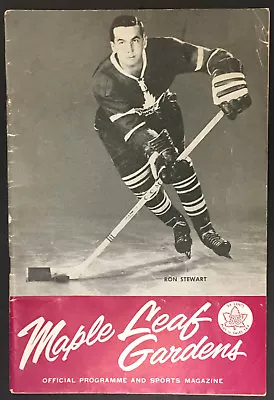 1962 Maple Leaf Gardens NHL Hockey Program Toronto Vs Detroit Red Wings Stewart  • $34.99