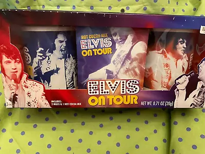 New Elvis On Tour Mugs Gift Set With Cocoa - Brand New - Free Shipping • $24.95