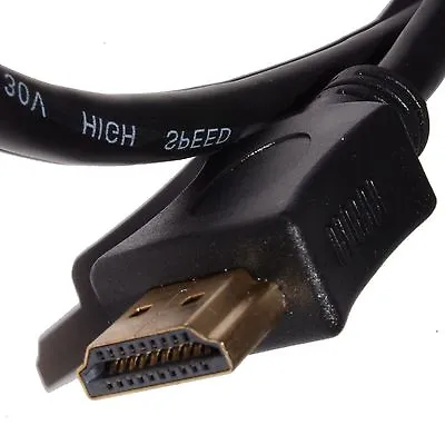 £0.99 • Buy BLACK 1m-15m Meter HDMI V1.4 High Speed With Ethernet HD Cable 3D 4K 1080p Lead