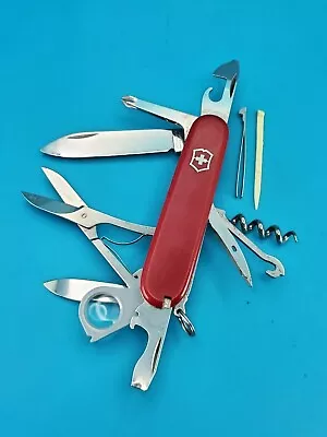 Victorinox Explorer Red Swiss Army Knife W/ Magnifying Glass! NO RESERVE! • $5.59