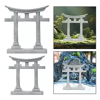 Japanese Torii Gate Shrine Model Figurine For Mini Garden Accessories Sturdy • $14.29
