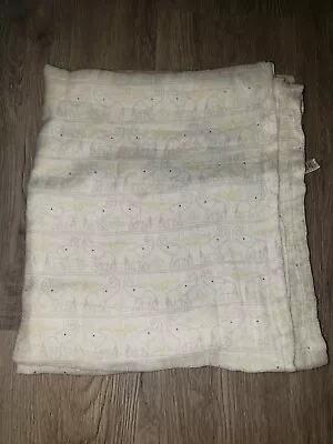HB Baby Cotton Muslin Swaddling Blanket Elephant Print Size 46x46 • $8