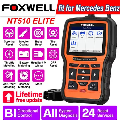 FOXWELL Full Systems Auto Scanner Bi-Directional OBD2 Code Reader Fit For Benz • $142