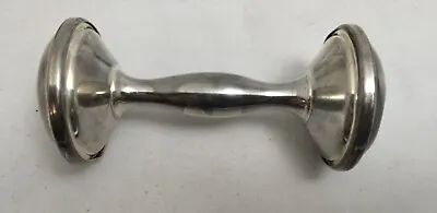 Vintage Silver Plated Baby Dumbbell Rattle 4  • $9