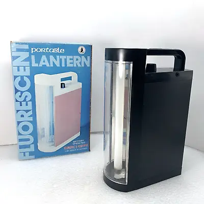 Vintage Portable Fluorescent Lantern Light Battery Operated 828B Fifu Brand • $35