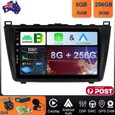 Android 13 Carplay For 2007-2012 Mazda 6 Head Unit Car Stereo Radio GPS 8G+256GB • $451.21