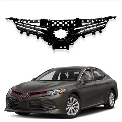 For 2018-2020 Toyota Camry LE XLE Front Bumper Upper Grille Grill Gloss Black • $44.99