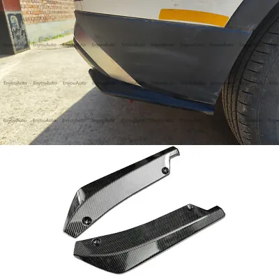 For Volvo S60 S90 Rear Bumper Lip Spoiler Splitter Diffuser Carbon Fiber • $8.54