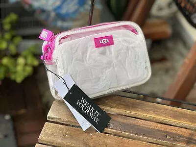 Ugg Janey II Transparent Clear Crossbody Bag W/hot Pink Trim Brand New W/Tags • $44.99