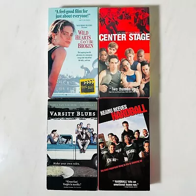 VHS - Lot Of 4 - Wild Hearts Can't Be - Varsity Blues - Hardball - Center Stage • $19.75