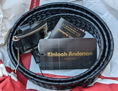 £141.75 • Buy KINLOCH Anderson Scotland Mens Leather Belt 46 / 115 46  115cm Size F 33mm Wide