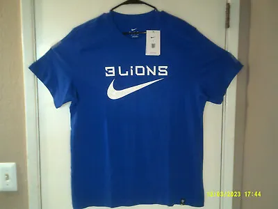 NEW NIKE SOCCER  England 3 Lions FC Tee  MEN'S BLUE WHITE T-SHIRT XL DH7625-480 • $25.99