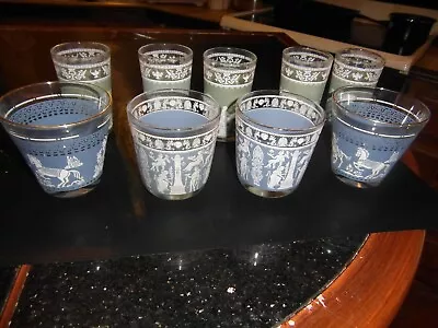 10 Vintage Wedgwood Jasperware Hellenic Jeanette  Greek Drinking Glasses • $27.50