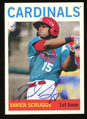 2013 Topps Heritage XAVIER SCRUGGS Signed Card Autograph AUTO CARDINALS • $4.99