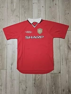 Manchester United 1997 2000 Cup Football Shirt Soccer Jersey M Score Draw • $49