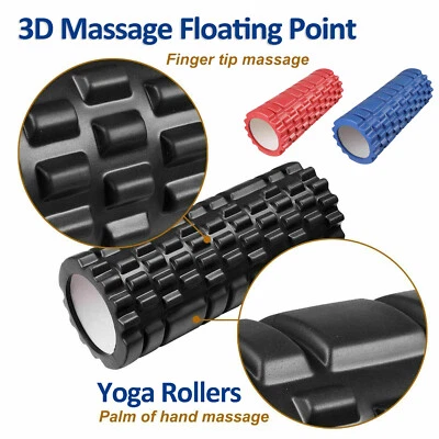 $16.99 • Buy Pilates Foam Roller Long Physio Yoga Fitness GYM Exercise Training 3D Point 33CM
