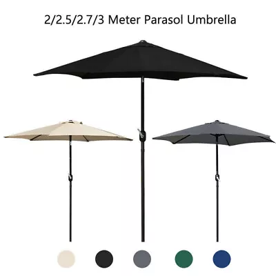 £34.99 • Buy 2/2.5/2.7/3M Garden Parasol Umbrella Sun Shade Canopy UV Protective Patio Beach