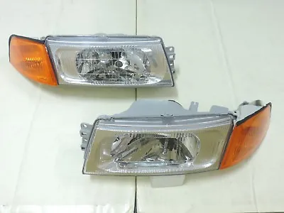 1998 - 2001 Mitsubishi Lancer Evo 5 6 Chrome Headlights & Amber Corner Light • $228