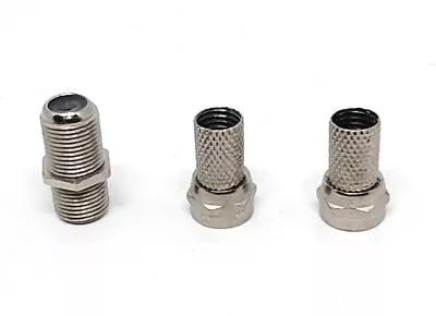 F Type Plug F Connector Screw On TV Satellite Aerial RG6 CT100 Cable Pack Of 5 • £2.99