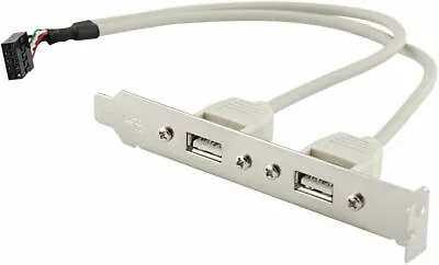 2 Port USB 2.0 Rear Panel Expansion Bracket To Motherboard USB Header • $4.75