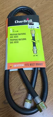 Char-Broil Propane Natural Gas 5 FT 3/8 SAE X 3/8  NPT Extension Hose Universal • $9.99