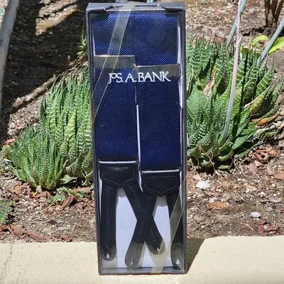 Men's Dark Blue Nylon Suspenders One Size Jos. A. Bank New • $28.99