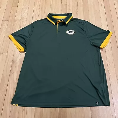 Green Bay Packers Shirt Men’s XXXXL Green Team Performance Sport Light Polo NFL • $16.99