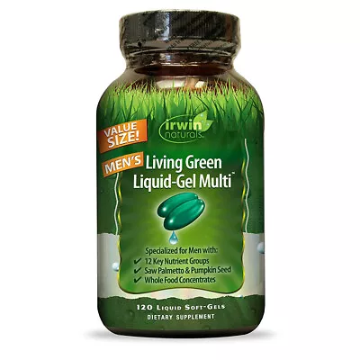 Irwin Naturals Living Green Men's Multivitamin 120 Liquid Soft-Gels  • $36.55