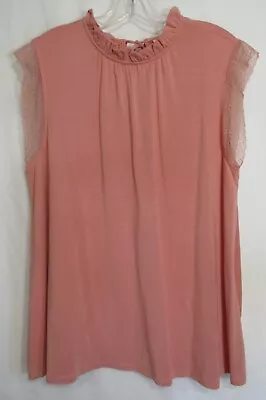 Good Hart Matilda Jane Pink Wyatt Lace Trim Sleeveless Shirt Size Large NWT • $34.97
