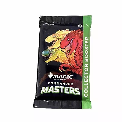 (1) One MTG Magic Commander Masters COLLECTOR Booster PACK FACTORY SEALED!! • $20