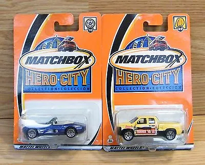 Lot Of 2 Matchbox Chevrolet Silverado  #49 & BMW Z8 #10 Hero City Vehicles *NEW* • $10.08