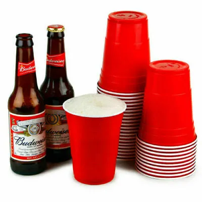 £2.99 • Buy Red American Style Party Frat Beer Pong Disposable Cups 16oz(454ml)