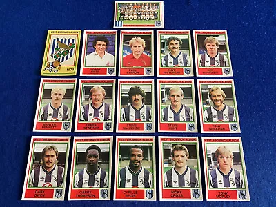 Panini Football 85 Stickers WEST BROMWICH ALBION Complete Team Pro Recovered WBA • £23