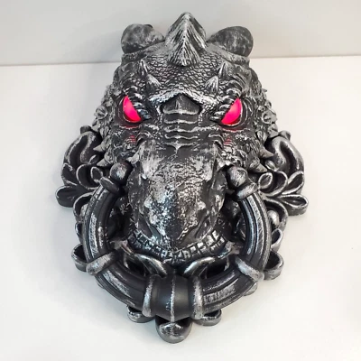 $26.99 • Buy PAC Halloween Gargoyle Door Knocker Animated Lights And Sounds Prop Horror VIDEO