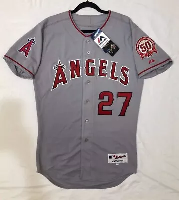 AUTHENTIC MAJESTIC 50 XL LOS ANGELES ANGELS MIKE TROUT  ROOKIE Jersey • $323.56