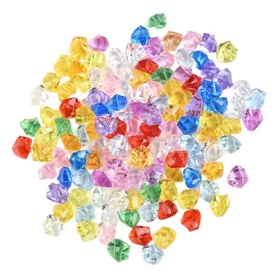 Acrylic Stones Crystal Gem Stone Mixed Color Ornaments Wedding  Vase Party 6*9mm • £10.06