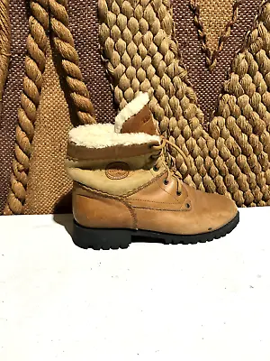 Vintage Tecnica Country Tan Lined Lace Up Boots US Size 9 • $69.99