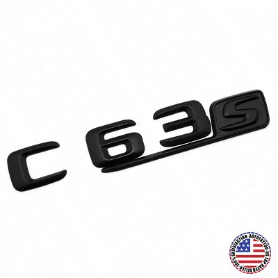 15-16 C 63 S AMG Letter Emblem Trunk 3D Logo Badge Decorate Sport Matte Black • $19.99