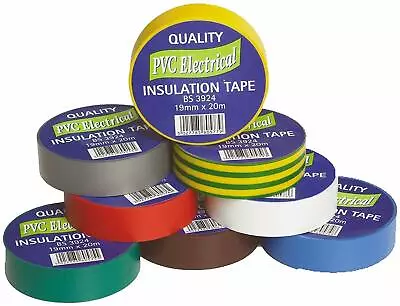 High Quality PVC Electricians Electrical Insulation Tape 19mm X 20M  • £2.29