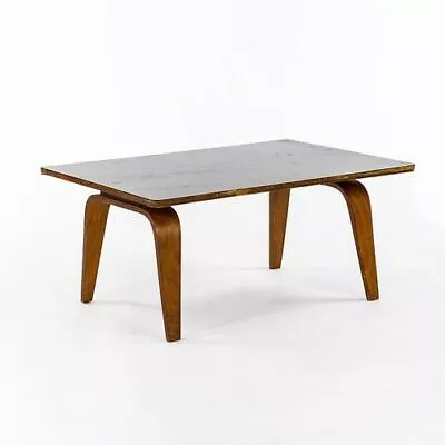 1946 Eames Evans Herman Miller OTW Coffee Table In Birch Plywood With Black Top • £3527.55