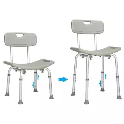 7 Height Adjustable Medical Shower Bath Chair Detachable Backrest Batht Stool • $36.90