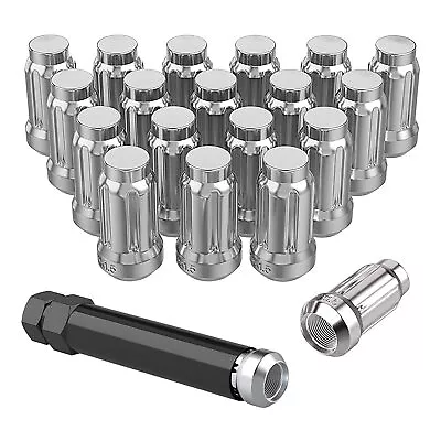 QUALITY 20 Chrome 7 Spline Lug Nuts 2  Inch 1/2x20 For Dodge Ram 1500 + Key • $28.95