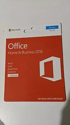 Microsoft Office 2016 Home And Business Windows English PC Key Card • $150