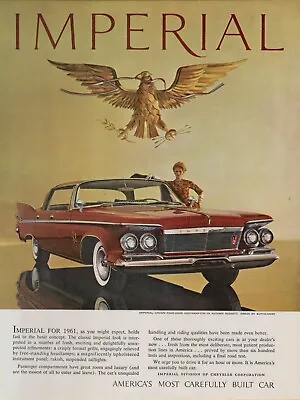 1961 Chrysler Imperial Red Crown Southampton Autumn Russett Car Vintage Print Ad • $10.99