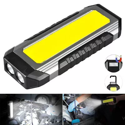 LED COB Rechargeable Work Light Magnetic Torch Cordless Inspection Lamp Charger • £12.29