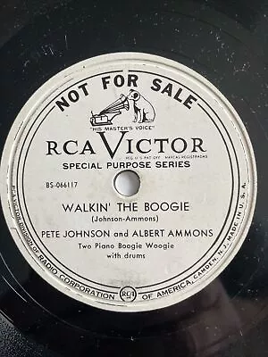 Pete Johnson/ Meade  Lux  Lewis-Walkin' The Boogie / Honky Tonk Train 10  PROMO • $19.99